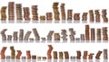 Coins stacks, financial concept Royalty Free Stock Photo