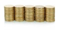 Coins stacks Royalty Free Stock Photo