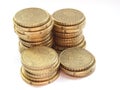 Coins stacks Royalty Free Stock Photo