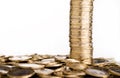 Coins tower Royalty Free Stock Photo