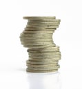 Coins Tower Royalty Free Stock Photo