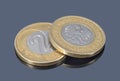 Coins of two Polish zloty Royalty Free Stock Photo