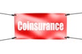 Coinsurance word with red banner Royalty Free Stock Photo