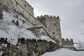 Coira castle tower and snow 1
