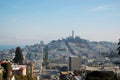 Coit Tower and City Skyline of San Francisco Royalty Free Stock Photo