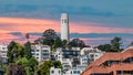 Coit Tower San Francisco California in a blue sky day USA Royalty Free Stock Photo