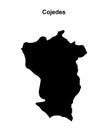 Cojedes outline map Royalty Free Stock Photo