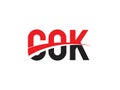 COK Letter Initial Logo Design Vector Illustration Royalty Free Stock Photo