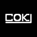 COK letter logo creative design with vector graphic, COK Royalty Free Stock Photo