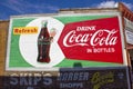 Coke advertising sign painted on building in Berryville, Arkansas,