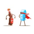 Coke Against Milk Cartoon Fight