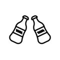 coke bottle icon isolated on white background