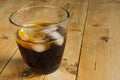 Cola with ice and lemon Royalty Free Stock Photo