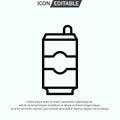 Coke line icon, outline vector logo illustration