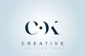 COK abstract letter logo Royalty Free Stock Photo