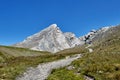 Col Agnel- mountain pass in the Cottian Alps Royalty Free Stock Photo