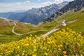 Col Agnel- mountain pass in the Cottian Alps Royalty Free Stock Photo