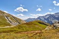 Col Agnel- mountain pass in the Cottian Alps Royalty Free Stock Photo