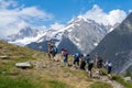 Trekking on the Tour du Mont Blanc trail