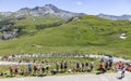 The Peloton in Alps - Tour de France 2018 Royalty Free Stock Photo