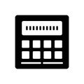 Black solid icon for Col, calculation and operations