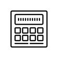 Black line icon for Col, calculation and operations