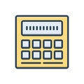 Color illustration icon for Col, calculation and operations