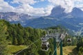 Col Raiser cable car from Santa Cristina Royalty Free Stock Photo