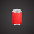 Drink in can vector icon. Realistic art. Royalty Free Stock Photo
