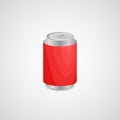 Drink in can vector icon. Realistic art. Royalty Free Stock Photo