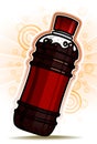 Cola Bottle with Circle background