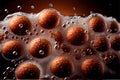 cola bubbles super macro. 3d illustration. Generative AI Royalty Free Stock Photo