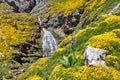 The Cola de Caballo waterfall in the beautiful Ordesa Valley