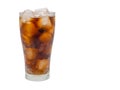 Cola in glass. clipping path Royalty Free Stock Photo