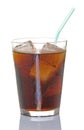 Cola On Ice WIth Straw