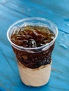 Cola with ice in takeaway cup Royalty Free Stock Photo