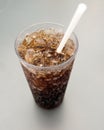 Cola with ice in takeaway cup Royalty Free Stock Photo