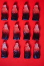 Red coca-cola gummy jelly background Royalty Free Stock Photo