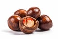 Cola nut isolated on white background. Generative AI