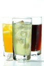 Cola,orane and lime drink Royalty Free Stock Photo