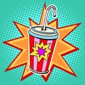 Cola paper cup straw fast food Royalty Free Stock Photo