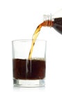 Cola pouring into glass