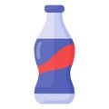 Cola soda bottle single isolated icon with flat style Royalty Free Stock Photo