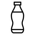 Cola soda bottle single isolated icon with outline style Royalty Free Stock Photo