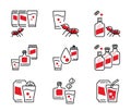 Cola soft drink icon set