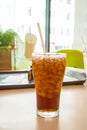 Cola with straw