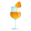 Colada cocktail icon, cartoon style Royalty Free Stock Photo