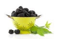 Colander with brambles Royalty Free Stock Photo