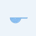 colander 2 colored line icon. Simple blue and white element illustration. colander concept outline symbol design from kitchen set