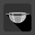 Colander concept background, cartoon style